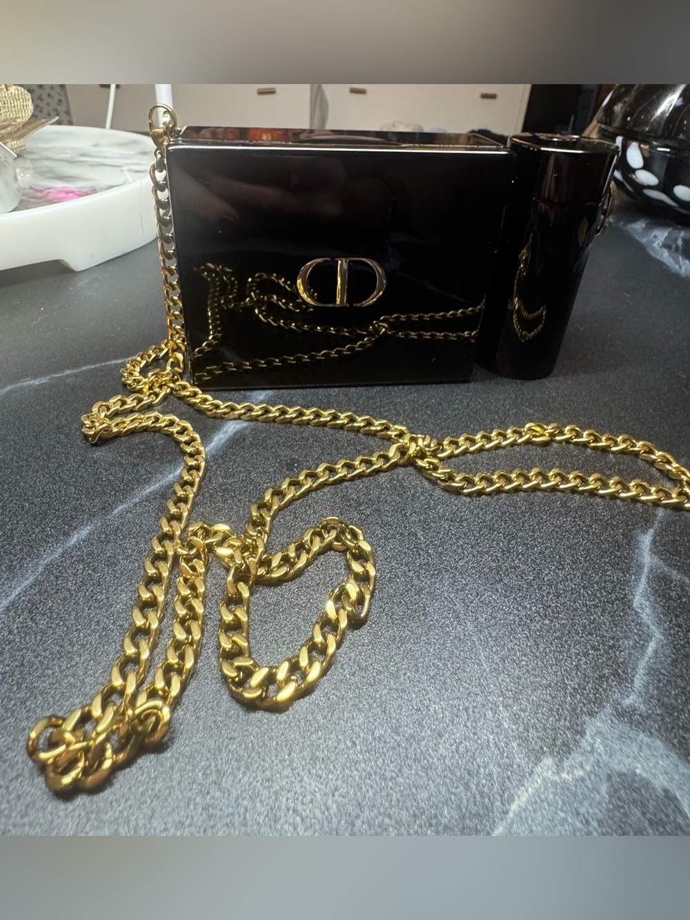 Christian Dior Rouge Minaudière Clutch / Cardholder